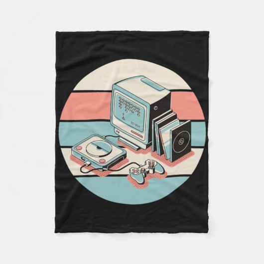 80s Retro Gamer Arcade Machine Gaming Gift Fleece Deken (Voorkant)