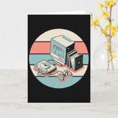 80s Retro Gamer Arcade Machine Gaming Gift Kaart (Gele Bloem)