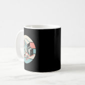 80s Retro  Gamer Arcade Machine Gaming Gift Koffiemok (Voorkant links)