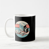 80s Retro  Gamer Arcade Machine Gaming Gift Koffiemok (Links)