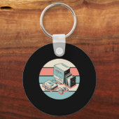 80s Retro Gamer Arcade Machine Gaming Gift Sleutelhanger (Voorkant)