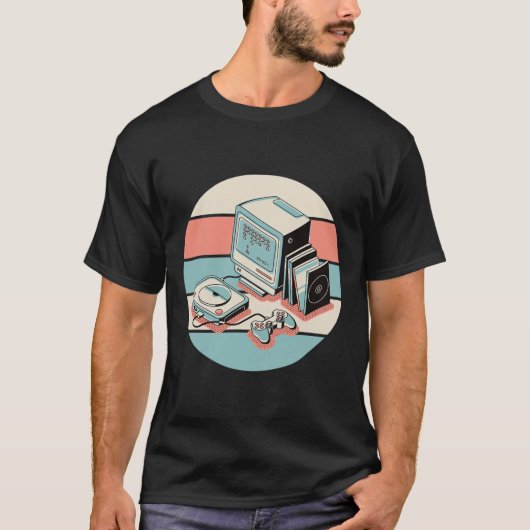 80s Retro  Gamer Arcade Machine Gaming Gift T-shirt (Voorkant)
