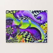 80's Retro Geometric Pattern Legpuzzel (Horizontaal)