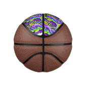 80's Retro Geometric Pattern Mini Basketbal (Rechts)