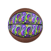 80's Retro Geometric Pattern Mini Basketbal (Voorkant)