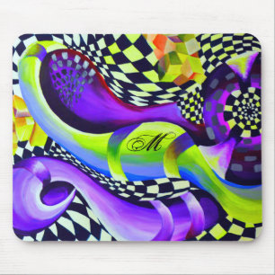 80's Retro Geometric Pattern Muismat