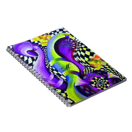 80's Retro Geometric Pattern Notitieboek (Rechterzijde)