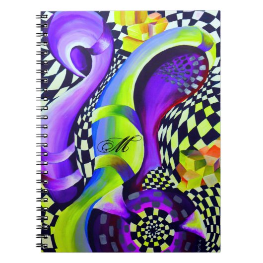 80's Retro Geometric Pattern Notitieboek (Voorkant)