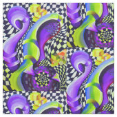 80's Retro Geometric Pattern Stof (Close Up)