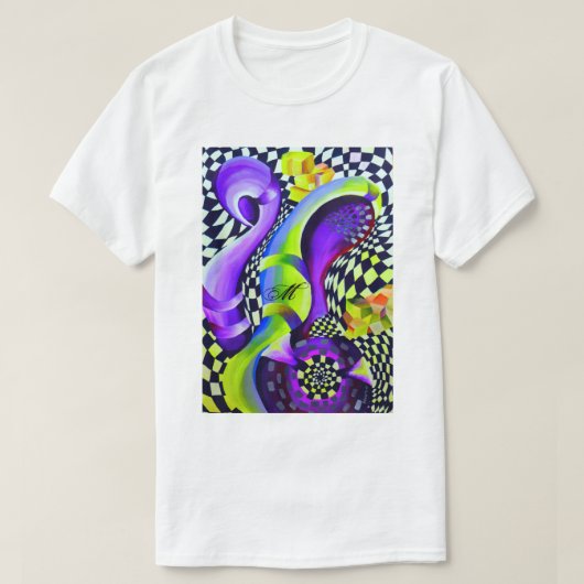 80's Retro Geometric Pattern T-shirt (Design voorkant)