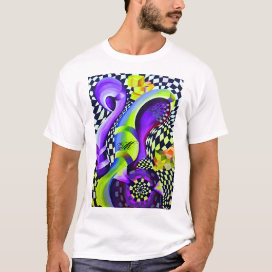 80's Retro Geometric Pattern T-shirt (Voorkant)