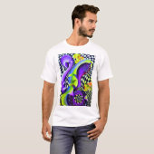 80's Retro Geometric Pattern T-shirt (Voorkant volledig)