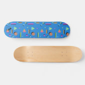 80s retro geometrische grafische vormgeving persoonlijk skateboard (Horizontaal)