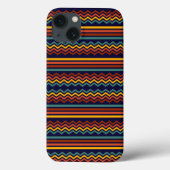 80s retro kleurrijke stripe zigzag abstract patroo Case-Mate iPhone case (Achterkant)