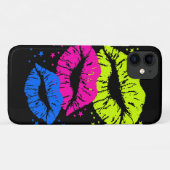 80s Retro Lippen Sterren Kusjes Case-Mate iPhone Case (Achterkant (horizontaal))
