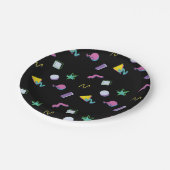 80s Retro Memphis Pop Pattern Papieren Bordje (Gekanteld)