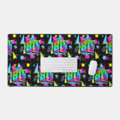 80'S RETRO MODE STIJL KLEURRIJKE VORMEN BUREAUMAT (Keyboard & Muis)