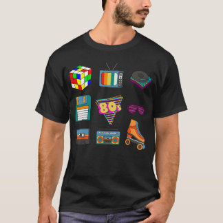 80s Retro Mode Terugblik Cultuur Disco Muziek Deel T-shirt