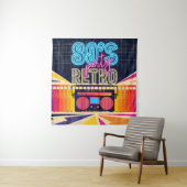 80s, retro music party. Old style poster. Disco Fl Wandkleed (In situ)