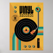 80s Retro Music Vynl Disc Poster (Voorkant)