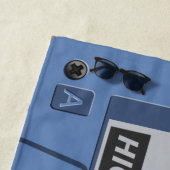 80s retro-muziekcassette (mixtape) strandlaken (In situ)