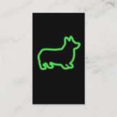 80's Retro Neon Corgi-cadeauidee voor honden Visitekaartje (Voorkant)