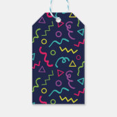 80s Retro Neon Memphis Verjaardag Bedankt  Cadeaulabel (Achterkant)