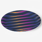 80's Retro Neon Patroon Papieren Bordje (Gekanteld)