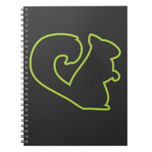 80s Retro Neon Sign Squirrel - Rodent Animal Notitieboek