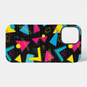 80s Retro New Wave-patroon iPhone / iPad-hoesje Hoesje (Achterkant horizontaal)