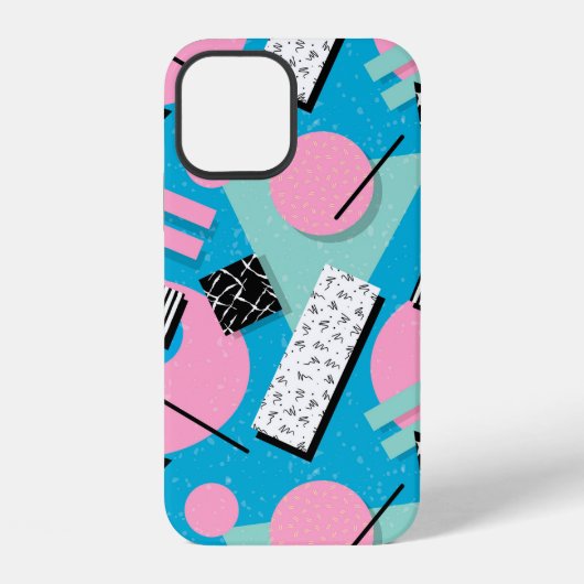 80s Retro New Wave Patroon iPhone / iPad hoesje iPhone 12 Hoesje (Achterkant)