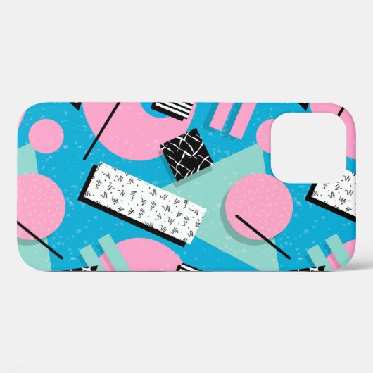 80s Retro New Wave Pattern iPhone / iPad case (Achterkant (horizontaal))