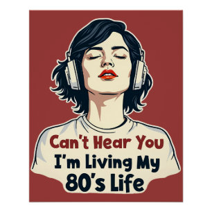 80s Retro Nostalgisch Muziek Liefhebber Throwback Perfect Poster
