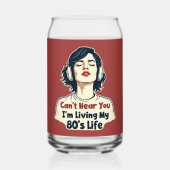80s Retro Nostalgische Muziek Liefhebber Throwback Blikvorm Glas (Voorkant)