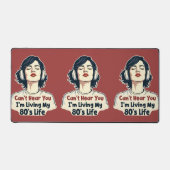 80s Retro Nostalgische Muziek Liefhebber Throwback Bureaumat (Voorkant)