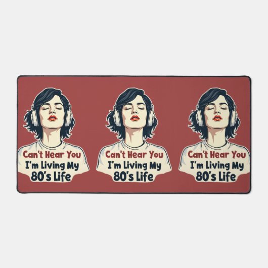 80s Retro Nostalgische Muziek Liefhebber Throwback Bureaumat (Voorkant)