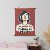 80s Retro Nostalgische Muziek Liefhebber Throwback Hangend Wandkleed (Slaapkamer)
