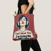 80s Retro Nostalgische Muziek Liefhebber Throwback Tote Bag (Dichtbij)