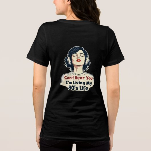 80s Retro Nostalgische Muziek Liefhebber Throwback Tri-Blend Shirt (Achterkant)