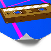 80's RETRO OLD SCHOOL CASSETTEBAND   Poster (Hoek)