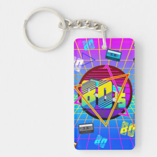 80's RETRO OLD SCHOOL CASSETTEBAND  Sleutelhanger