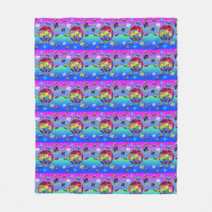 80's RETRO OLD SCHOOL CASSETTEBANDJE Fleece Deken