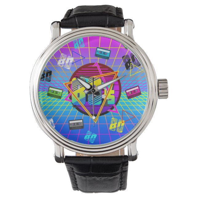 80's RETRO OLD SCHOOL CASSETTEBANDJE    Horloge (Voorkant)