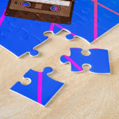 80's RETRO OLD SCHOOL CASSETTEBANDJE Legpuzzel (Zijkant)