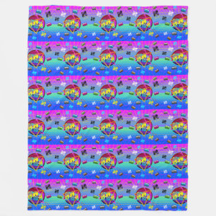 80'S RETRO OUD SCHOOL CASSETTEBANDJE FLEECE DEKEN