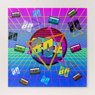 80's RETRO OUD SCHOOL CASSETTEBANDJE Jigzaag Puzzl Legpuzzel