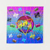 80'S RETRO OUD SCHOOL CASSETTEBANDJE WANDKLEED (Voorkant)