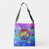 80's RETRO OUDE SCHOOL-CASSETTEBANDJE Crossbody Tas (Achterkant)