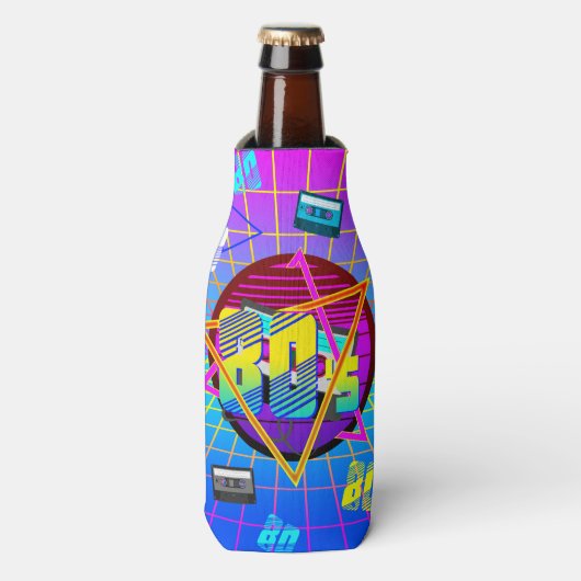 80's RETRO OUDE SCHOOL-CASSETTEBANDJE Flesjeskoeler (Fles Voorkant)