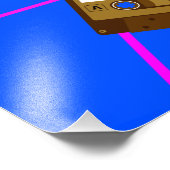 80's RETRO OUDE SCHOOL-CASSETTEBANDJE Foto Afdruk (Hoek)